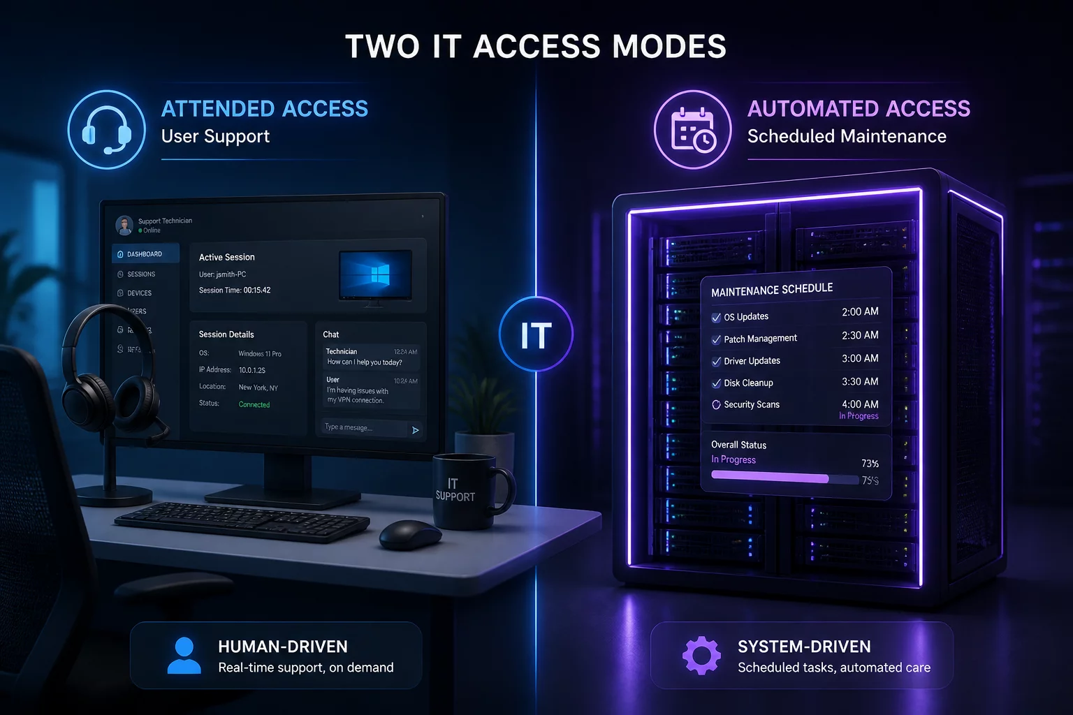 Attended Support Is Different From Device Maintenance